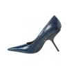 Salvatore Ferragamo Ferragamo Eva Croc Embossed Leather Pump Blue