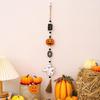 Halloween Wooden Beads Pendant Gnome Pumpkin Bat Ghost Hanging Ornaments for Wall Home Party Tray Decoration Prop