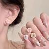 Resin Rose Flower Stud Earrings Simple and Small Design Earrings Fashionable, Fresh and Sweet Versatile Earrings