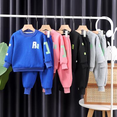 Spring and Autumn Boys and Girls Hoodie Set Children's Leisure Set Baby Casual Tracksuit
