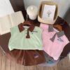 Adorable Children's Summer Outfit Set With Embroidered Sleeveless Polo Shirt And Shorts