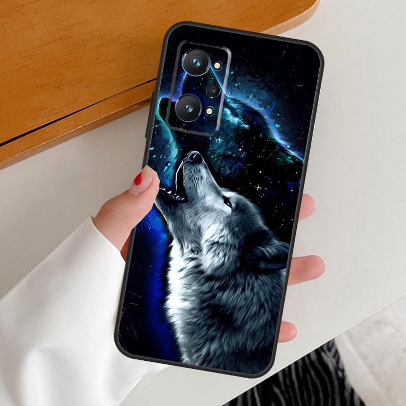 Animal Wolf Galaxy For Realme C53 C51 C55 C67 C30 C31 C33 C35 C21Y C25s GT5 9 10 11 12 Pro Plus GT Neo 6 Case