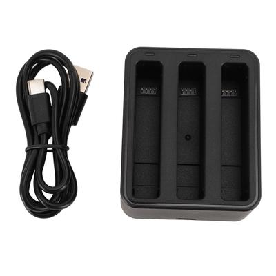 Battery Charger LED Indicator Light Safe Fast Charging 3 Channel USB Camera Charger for X4 Action