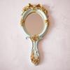European Retro Handheld Makeup Mirror, Portable Single-sided Handle Mirror, Beauty Shop Makeup Mirror, Home Decor Gift Mirrors