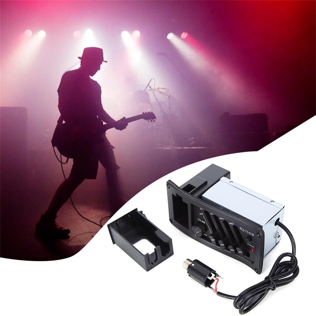 Gitar pickup EQ Classic tre akustisk elektrisk boks BASS MIDD TREB PRES Pickup 7545R