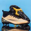 Foreign trade football shoes men's broken nails mandarin duck shoes high-top fly-woven socks male adolescent students training shoes large size