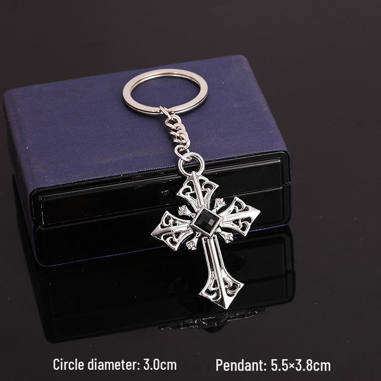 European & American Rock Guitar Keychain: Hip Hop Drip Oil Alloy Pendant Charm for Women's Bags
