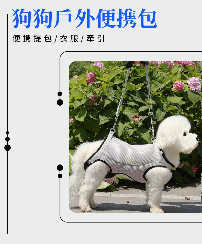 Pet Dog Hindleg Weakness Assist Booster Bag Teddy Going Out Lifting Carrying Mesh Backpack Dog Leash Pet Products