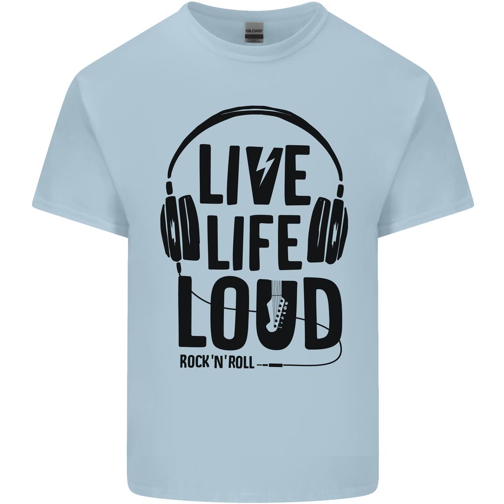 Live Life Loud Rock N Roll Guitar Music Unisexs Light Cotton TShirt