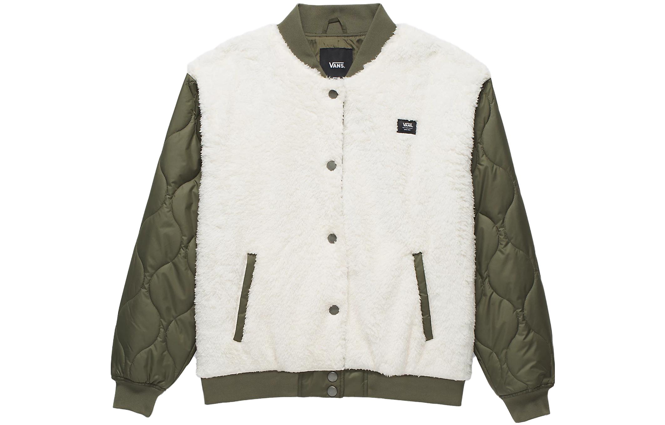 Vans Kasia Jackets Women s White Green Stand Collar Moderate Other VN000F8NKCZ XL
