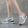 New embroidered wedge heel single shoes mesh breathable rhinestone muffin platform casual fashion women's shoes
