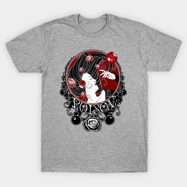 Unisex Fashion TShirt Poison Blackrose Print TShirt Plus Size S-5XL T-Shirt 100%Cotton Tops O Neck Short Sleeve Tees