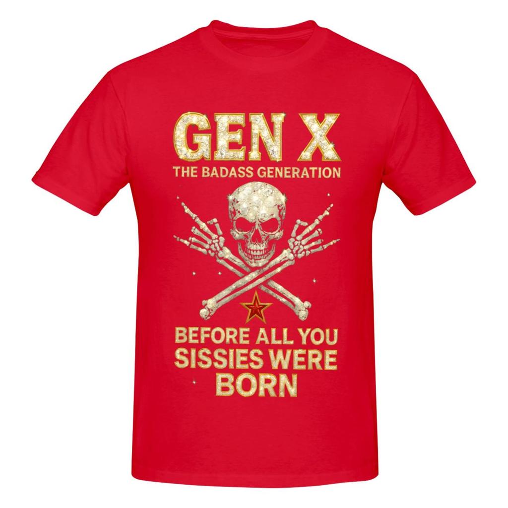 Unisex Gen X The Badass Generation Trending T Shirt Vintage Oneck Cotton Shirt Unisex