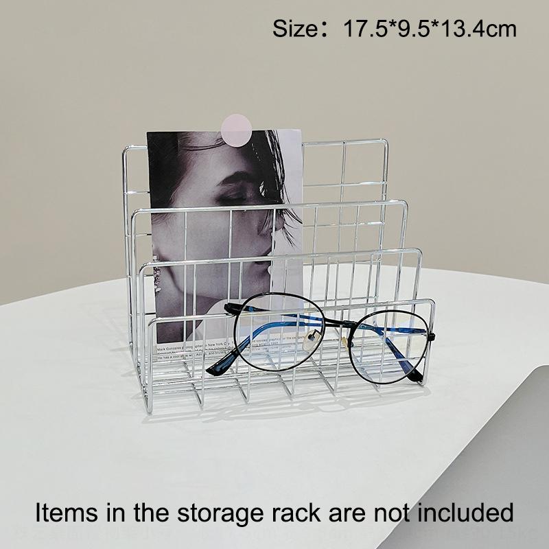 Ins Minimalist Iron Desktop Storage Rack Organizer Table Metal Organizing Rack Bookshelf Desk Multi-Functional Storage Rack