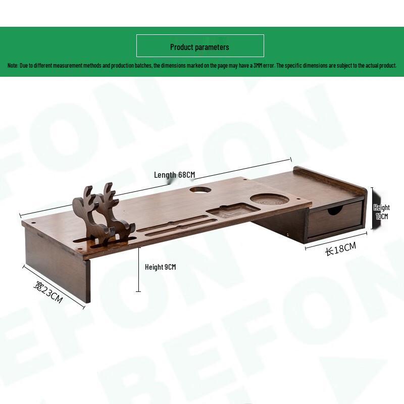 Monitor Riser Stand with Storage Drawer