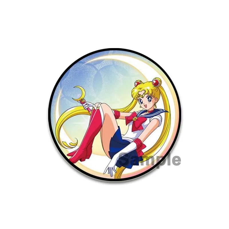 

32/44/58 мм аниме-броши «Сейлор Мун», милая мультяшная фигурка Цукино Усаги, Чибиуса, Ами Рей, Макото, значок, брошь, булавка на лацкан пиджака, джинсы, подарок 32mm