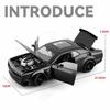 1/18 Dodge Challenger SRT Hellcat Alloy Track Racing Car Model Metal Muscle Sports Car Vehicles Model Sound Light Kids Toys Gift
