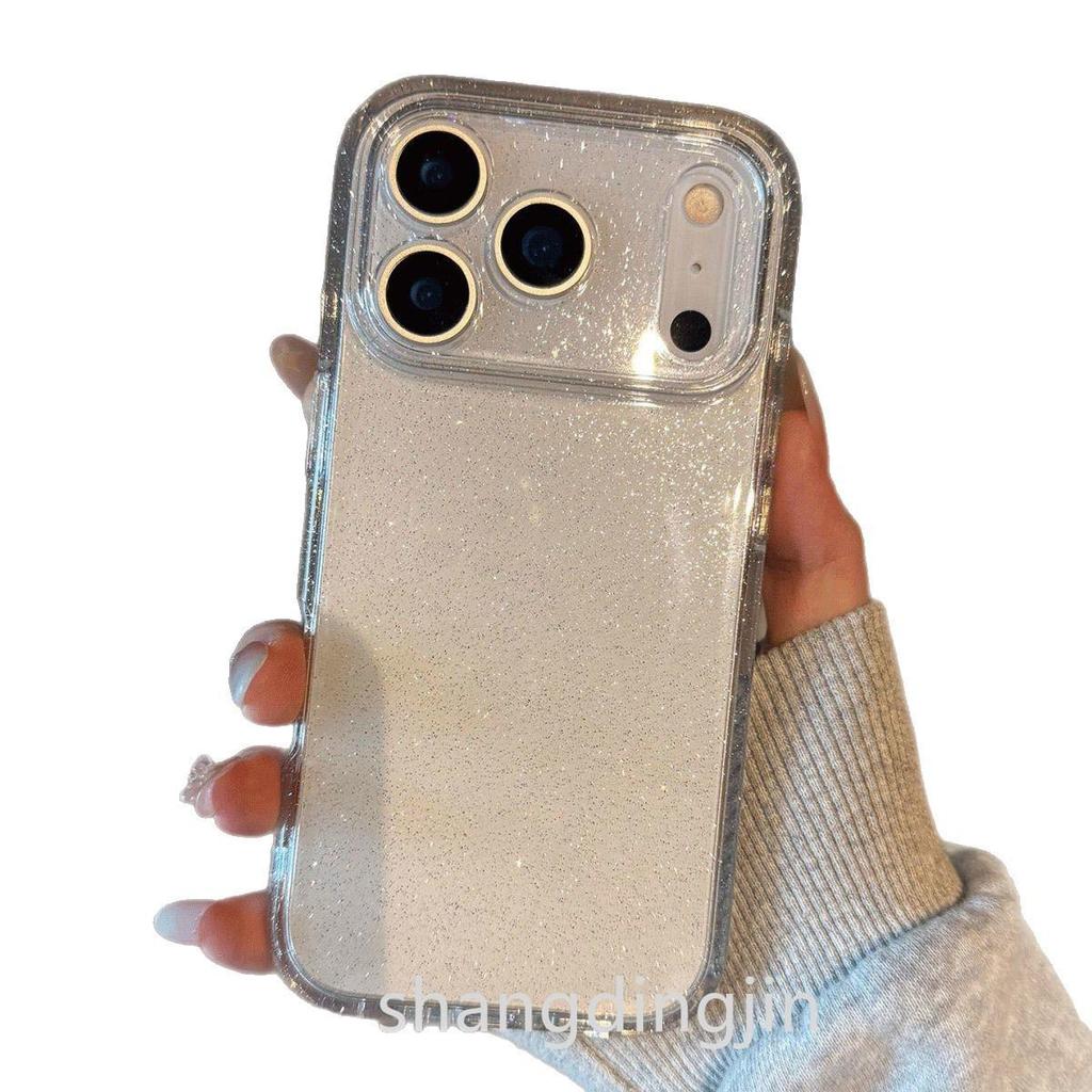 Premium Transparent Glitter Case for iPhone 17 Pro Max, 16, 15, 14