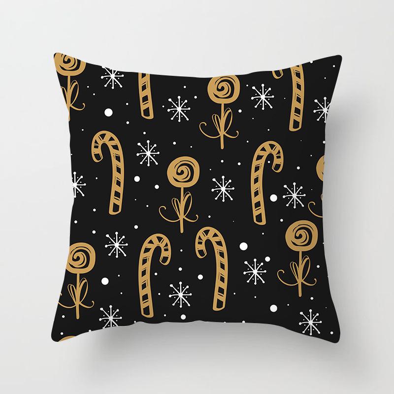 Christmas Golden Series Festive Decoration Pillowcase Home Sofa Car Pillow Cushion