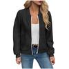 Women's Loose Comfortable Casual Fashionable Zipper Jacket Solid Color Jacket