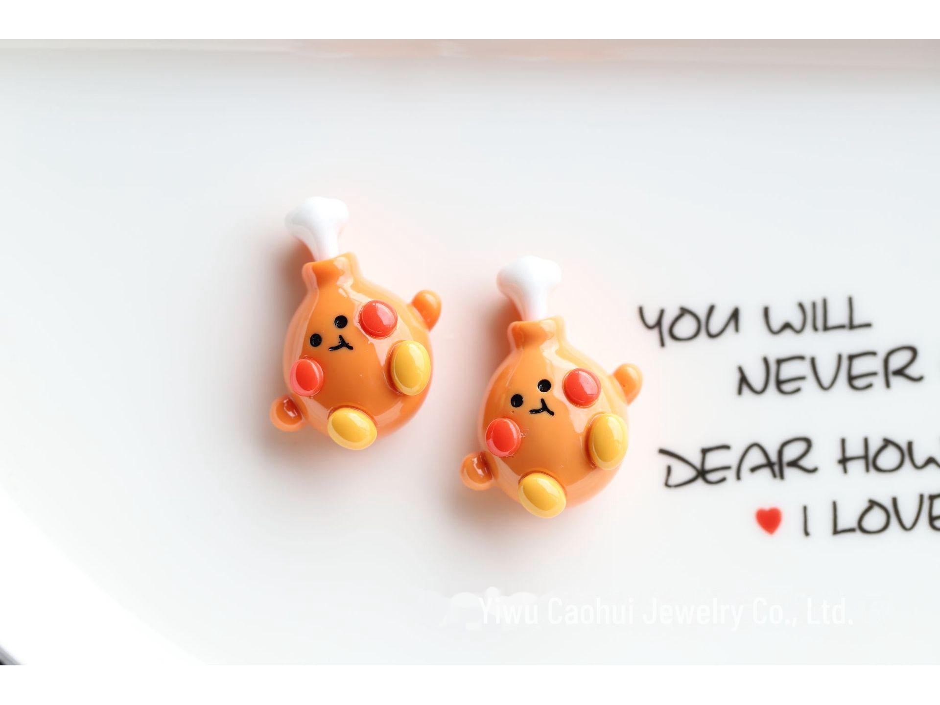 

Мультяшный румянец-крем-клей для самодельных украшений - тема гамбургера и картофеля фри Size: Approx. 2.0cm x 2.0cm