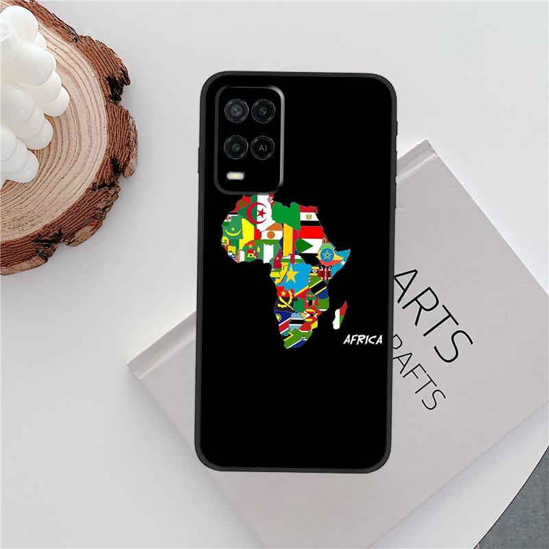 Africa Map Geogra Case For Oppo A80 A78 A98 A40 A60 A18 A38 A58 A15 A17 A77 A74 A94 A54 A57S A16 A76 A96 Cover