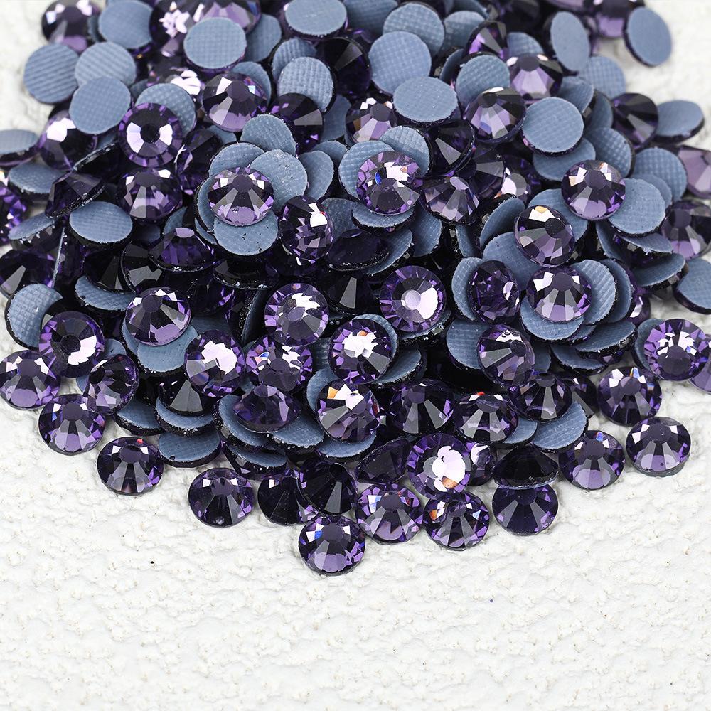 Weichen, Bază din Plastic de Înaltă Calitate Leave-In Diamante Colorate, Diamante pentru Manichiură, Autocolante Rotunde din Cristal pentru Bricolaj, Accesorii Bijuterii cu Diamante