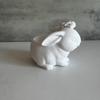 Rabbit Pot Plant Silicone Mold Rabbit Plaster Cement Flower Pot Molds Easter Decoration Moulds