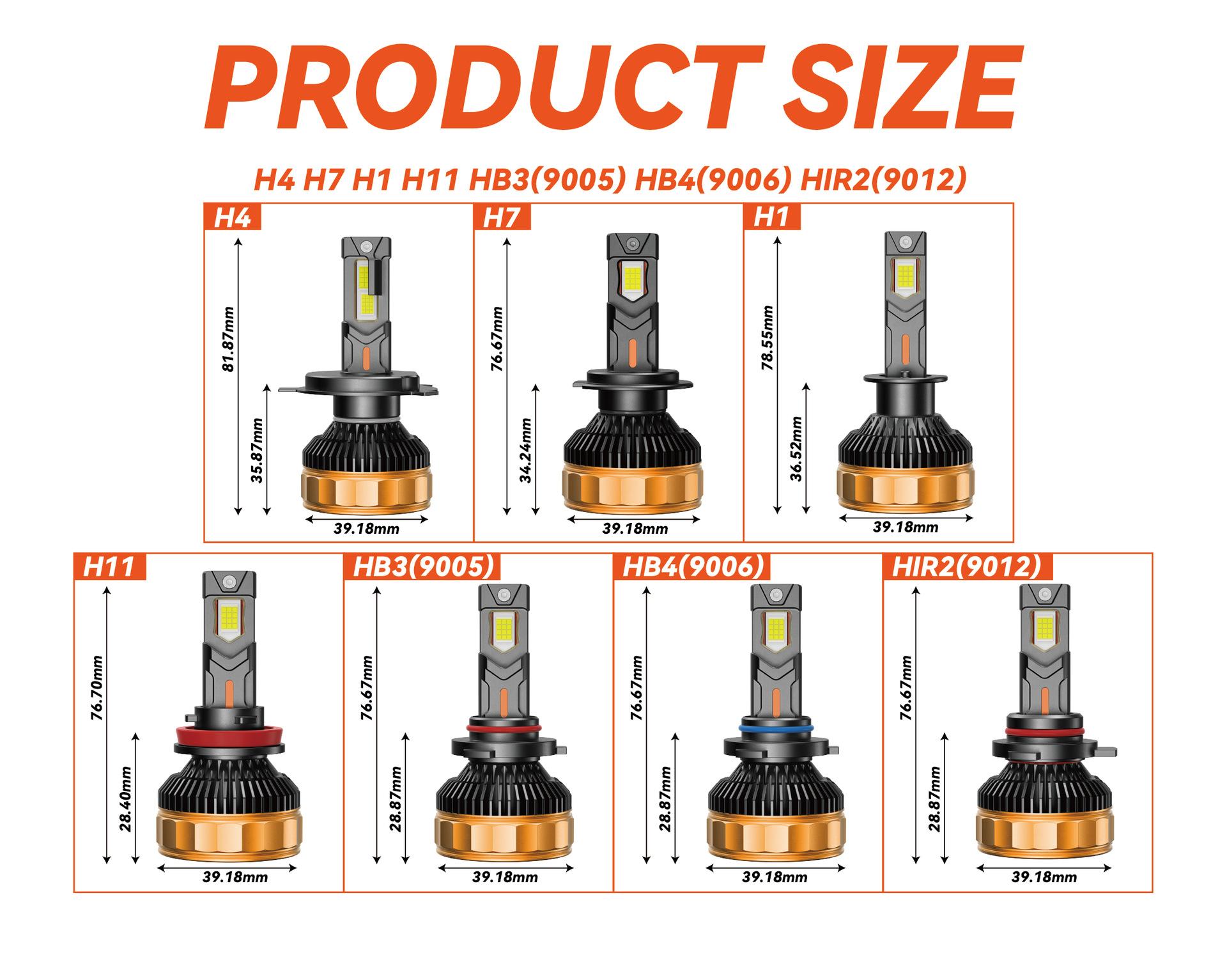 

300W Super Power Car Led Headlight Headlight Integrated H11 Led Light H7 Low Beam H4 Car Headlight 881