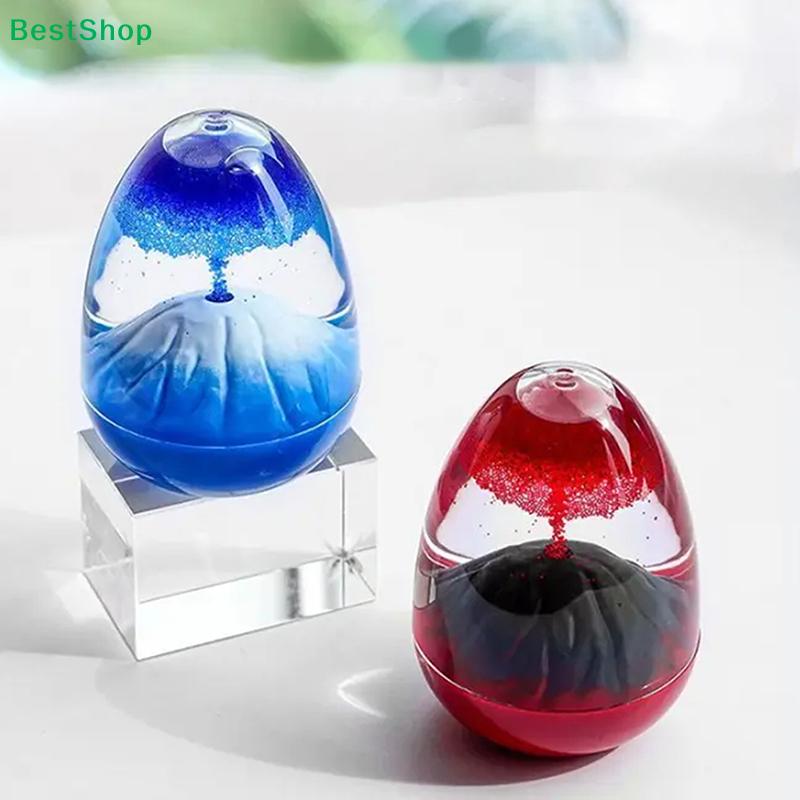Volcanic Eruption Ornament- Egg-Shaped Liquid Floating Desk Decor for Kids & Adults (Multiple Designs)