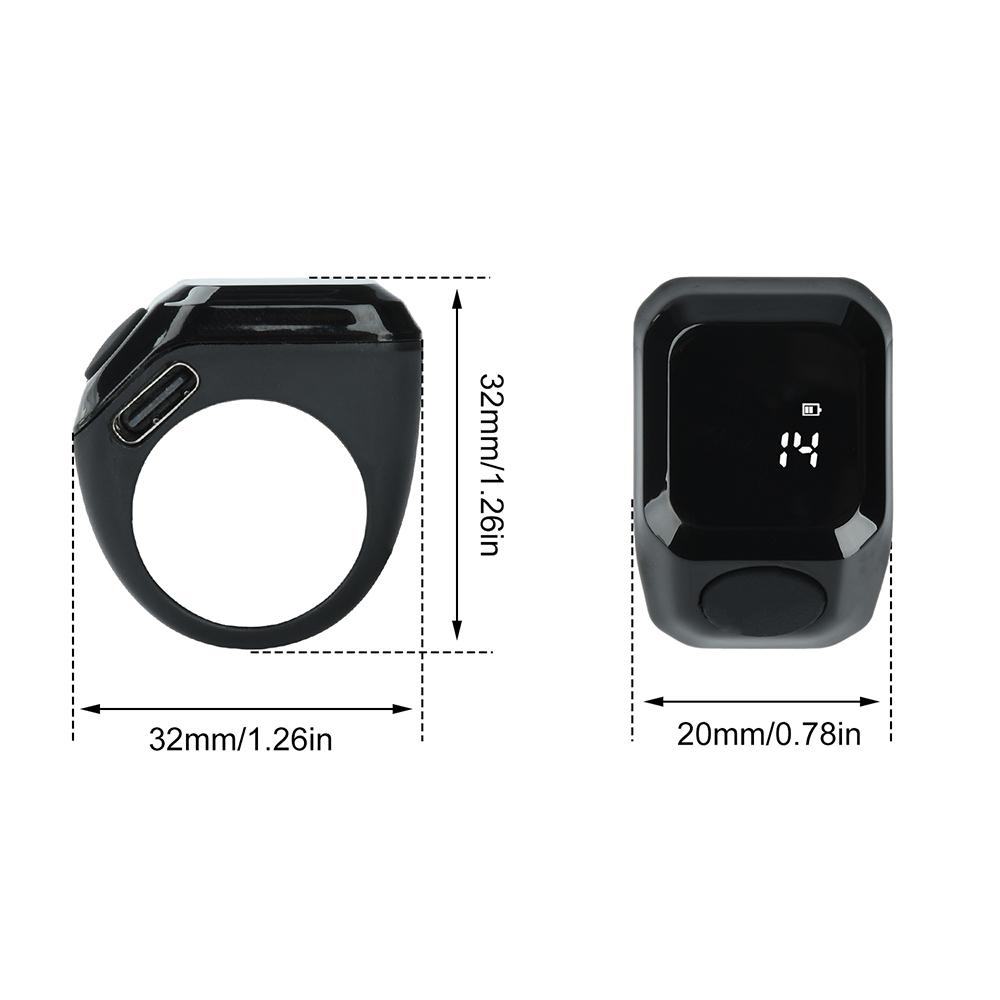 Smart APP Ring Counter LCD Digital Bluetooth Counting Muslims Zikr Ring Prayer Time Vibration Reminder Wearable Tally Counters