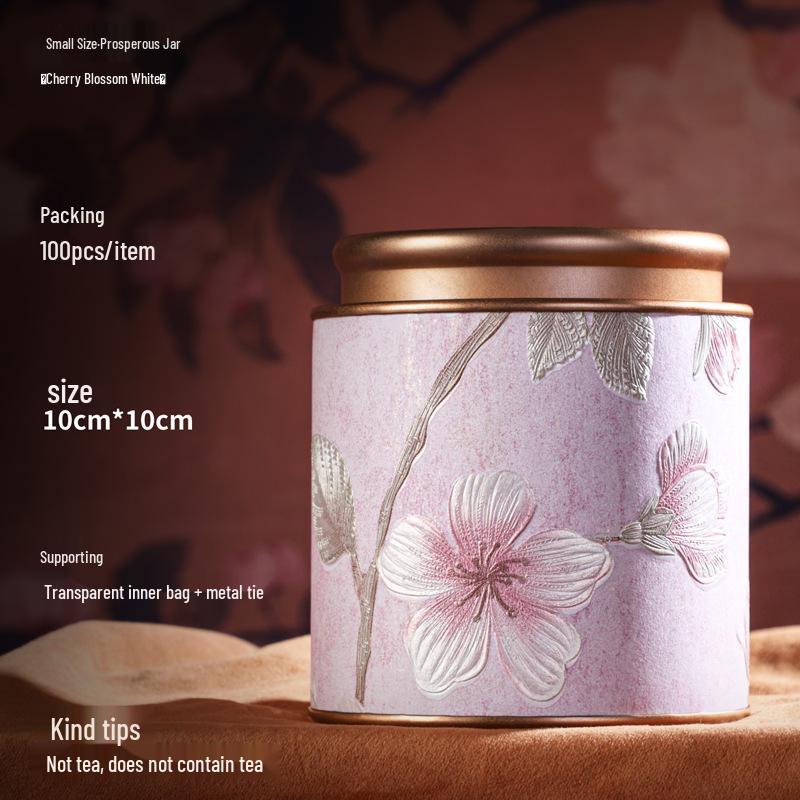 Exquisite High-End Tea Storage Box for Flower, Black, Green, and White Teas - Sealed Jar with Premium Gift Packaging