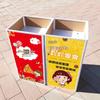 Wood-Plastic Foldable Snack Display Stand for Supermarkets