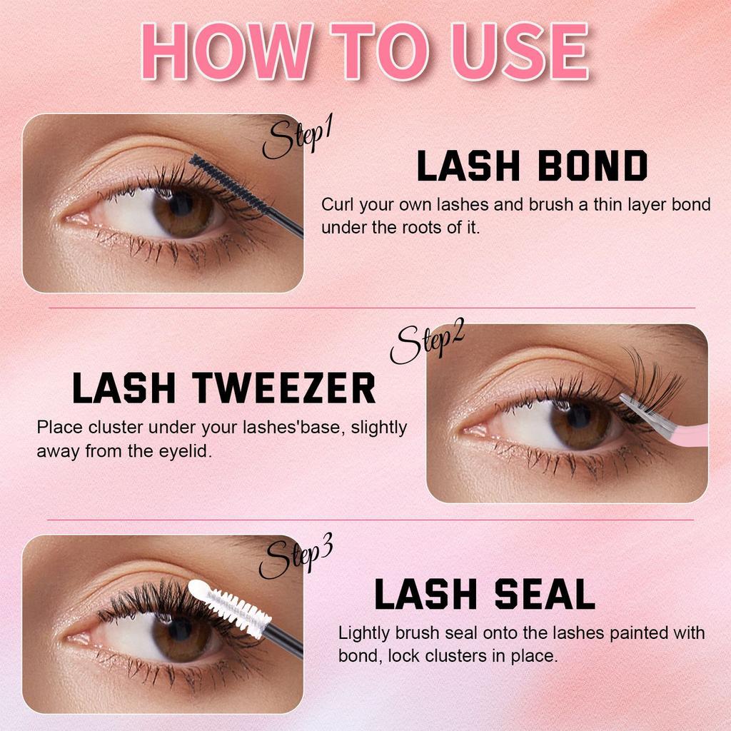 Natural D-Song Single Cluster False Eyelashes 10-18Mmdiy Segmented Grafting Plume Thick Eyelashes