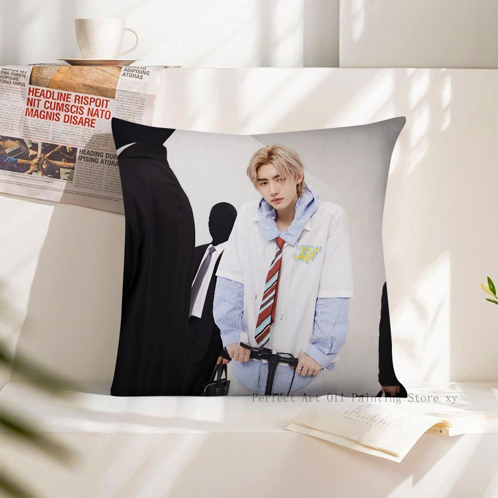 1 Stück KPOP Park Sunghoon Kissenbezug Quadratischer Kissenbezug Schlafzimmer Sofa Raumdekoration Lässig E-ENHYPEN Kissenbezug