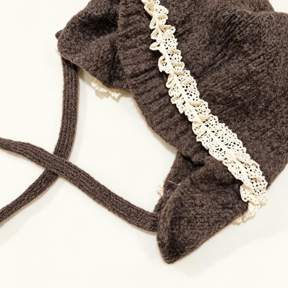 Earflap Kids Knit Hat Tie Closure Baby Beanie Cap Durable Earflap Bonnet Outdoor Wear