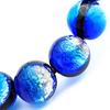 [GOLD STONE] Yonaguni Blue Firefly Glass 10mm Glowing Bracelet from Yonaguni Island, Okinawa, Inner Diameter: Approx. 16.5cm