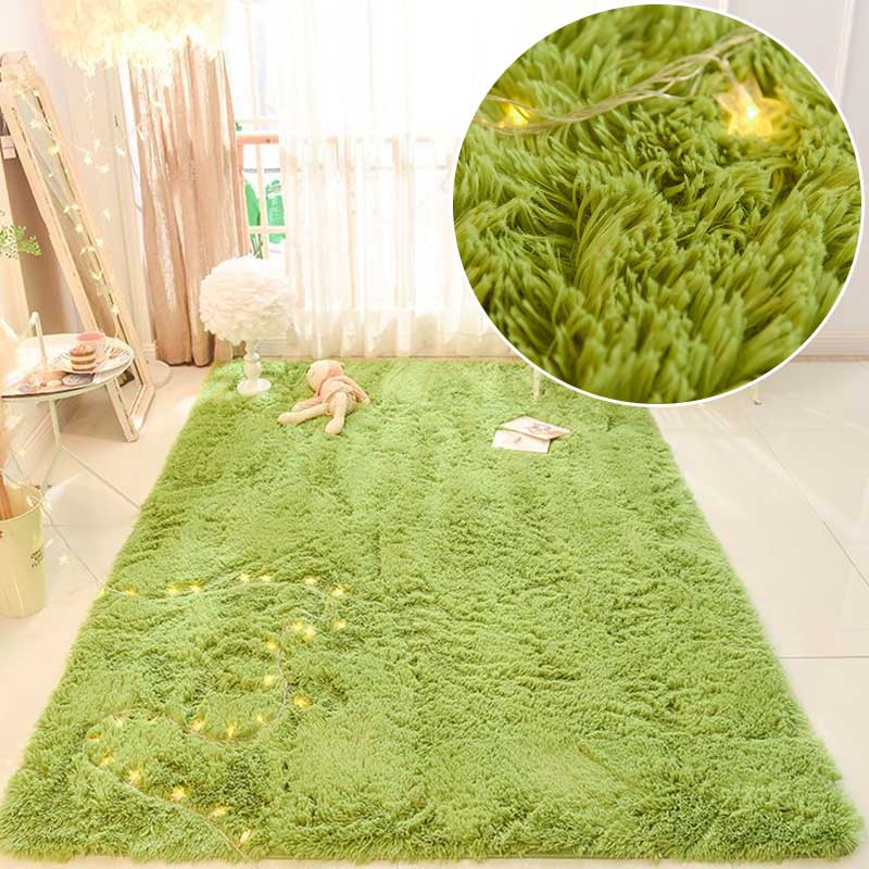 Soft Modern Pink Rugs Shaggy Fluffy Living Room Plush Carpets for Children Bedroom Bed Floor Foot Mats Nursery Kids Play Rugs
