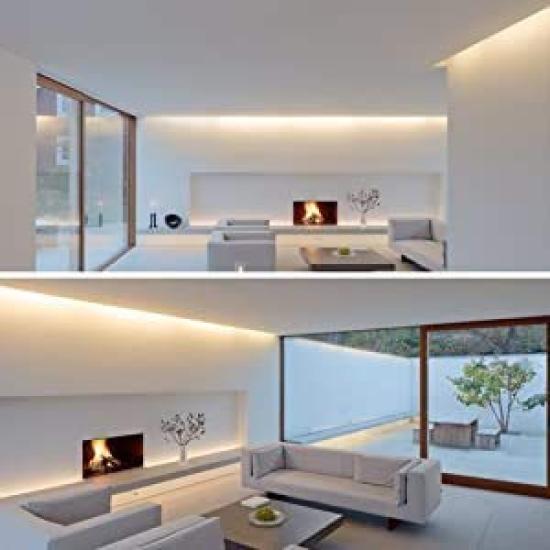 100V Waterproof LED Strip Light, 120 LEDsm, Ambient Lighting, No Wiring Required, Plug and Play (5m, White)