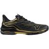 Mizuno Wave Exceed TOUR 6 AC Tennis Dark and Size 2E Shoes, Gray, Gold, Black, 23.5 cm,