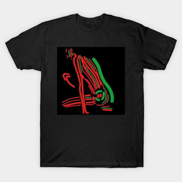 

Men Black Print T-shirt A Tribe Called Quest Low End Theory Album Cover Version No-Cut Transfer Paper Print Cotton Tshirt L чорний