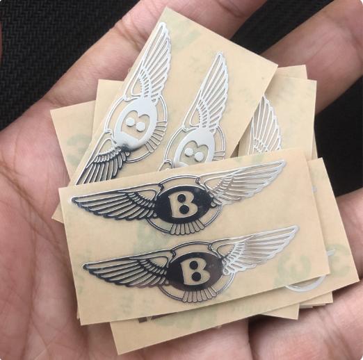 

3D Металлические Эмблемы Наклейки Автомобильные Водонепроницаемые Декоративные Креативные Наклейки для Bentley Flying Spur Continental GT Bentayga Аксессуары 2pc