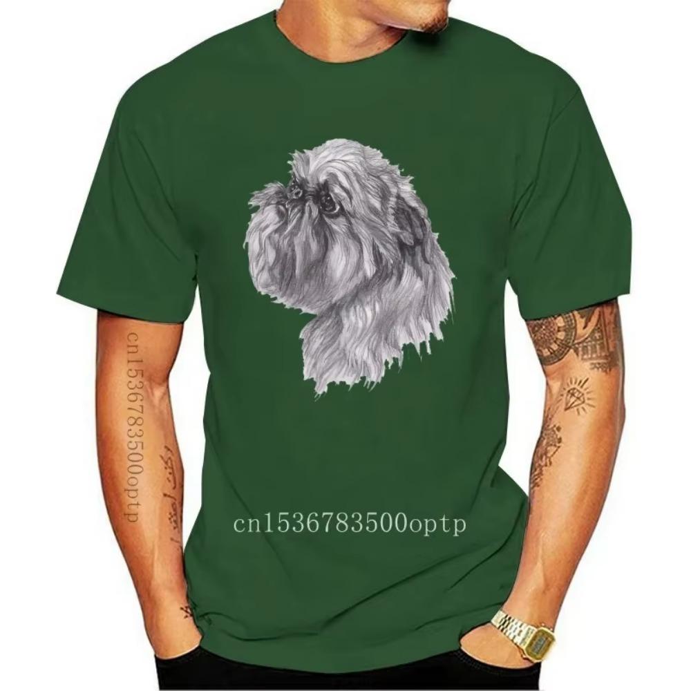 New Brussels Griffon T-Shirts Man O-Neck Summer Fitness Teeneger TShirt Cotton Short Sleeve Graphic Brand Clothing Hip Hop Tee S