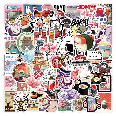 110 Japanese Cartoon Graffiti Stickers Decorate Suitcase Laptop Mobile Phone Stickers