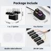 2M Desktop Computer External Extension Switch Power On Off Switch Button Mechanical Key Restart Switch RGB Lighting Power Supply
