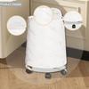 Marble Trash Bin Household Trash Bin Double Layer Household Trash Can Rolling Garbage Bin Removable Inner for Bedroom Home