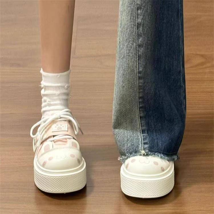 Popular original lolita house department soft cute port college single shoes female lolita student canvas shoes