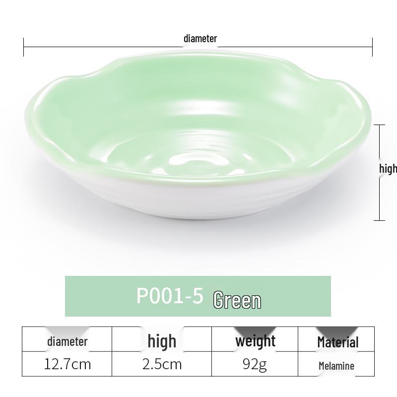Imitation Porcelain Melamine Dipping and Snack Dish for Restaurants
