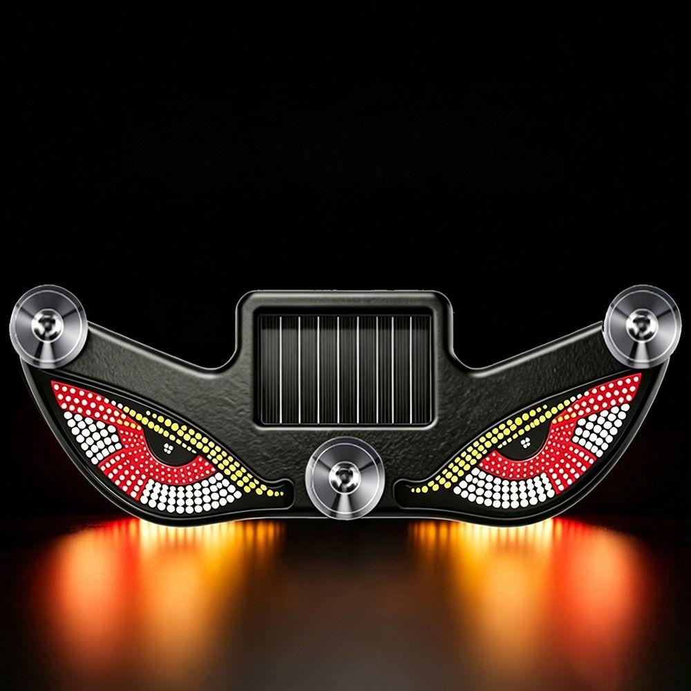 Luce di Avvertimento Solare a LED Decorativa per Auto Sensore di Luce Luce di Avvertimento Ricaricabile Occhio Maligno Luce per Auto