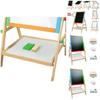 Wooden Double Sided Children Art Board With Adjustable Height For Creativity And Learning